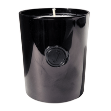 Charger l'image dans la galerie, Bougie en gobelet de verre noir laque brillant / Jeudi bougies / 180 grammes / concentration parfum 11 %