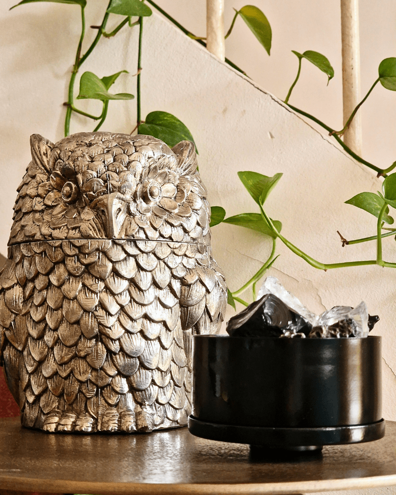 pot pourri roches volcaniques, cristal de roche et obsidienne en vente chez Jeudi bougies