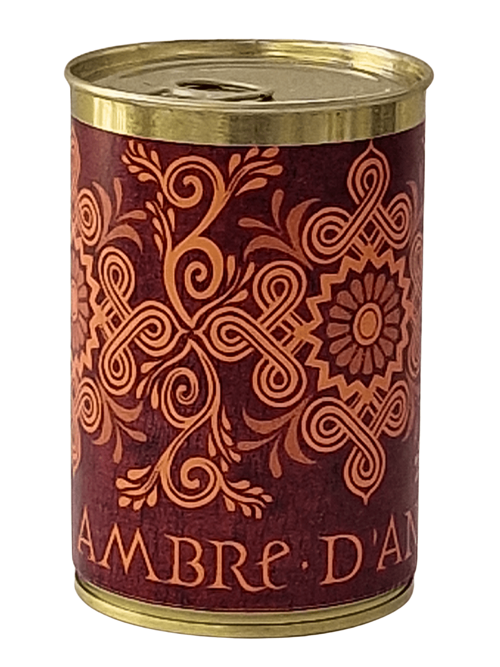 Bougie en boite de conserve, Jeudi bougies, senteur Ambre d'Antioche
