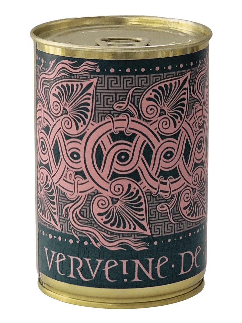 Bougie en boite de conserve, jeudi bougies, senteur Verveine citron, verveine de Lioux