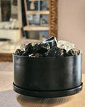 pot pourri roches volcaniques, cristal de roche et obsidienne en vente chez Jeudi bougies